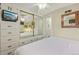 Spacious bedroom with built-in storage and a mirrored closet at 85 Revett Dr # 40, Breckenridge, CO 80424