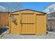 Durable outdoor shed with secure locking mechanism, offering ample storage space at 85 Revett Dr # 40, Breckenridge, CO 80424