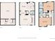 Detailed floor plan showcasing layout of multiple floors with dimensions for each room at 7422 E 7Th Ave # 14, Denver, CO 80230