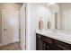 Small bathroom with a single vanity and toilet at 11898 Discovery Cir, Parker, CO 80138