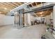 Unfinished basement featuring concrete floors, exposed ceiling, and utilities visible at 13221 E 110Th Pl, Commerce City, CO 80022