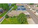 Overhead perspective showcasing the home's layout, surrounding greenery, and neighborhood at 31 Irene Ct, Broomfield, CO 80020