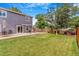 Landscaped backyard offers a lush green lawn, patio, and plenty of room for entertaining at 5320 E 100Th Dr, Thornton, CO 80229