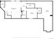 Basement floor plan featuring a recreation room, bedroom, bathroom, and ample storage space at 2891 E Alameda Ave, Denver, CO 80209