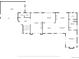 First floor plan featuring a living room, dining room, kitchen, primary bedroom, and a two-car garage at 2891 E Alameda Ave, Denver, CO 80209