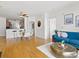 Inviting living area with hardwood floors, eat-in kitchen and contemporary decor, with easy access to kitchen at 9019 E Panorama Cir # D204, Englewood, CO 80112