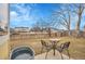 Backyard setting with table, chairs, and a stock tank pool at 740 Boxwood Ln, Longmont, CO 80503