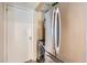 Practical laundry area with a modern washer and dryer, conveniently located near the kitchen appliances at 13704 E Lehigh Ave # D, Aurora, CO 80014