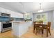 Well-lit kitchen with white cabinetry, modern appliances, and butcher block countertops at 2587 Foothills Canyon Ct, Highlands Ranch, CO 80129