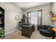 Dedicated office space featuring a wooden desk, comfortable chair, and window views at 853 Stagecoach Dr, Lafayette, CO 80026
