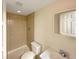 Basement bathroom with shower, toilet and vanity at 1090 Quail Cir, Brighton, CO 80601