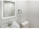 Small bathroom with single sink vanity and toilet at 1090 Quail Cir, Brighton, CO 80601