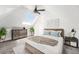 Bright bedroom with a skylight, ceiling fan, and wood-look floors at 2767 W 38Th Ave, Denver, CO 80211