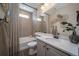 Modern bathroom with soaking tub, shower, and updated vanity at 21937 E 51St Dr, Aurora, CO 80019