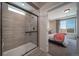 Bathroom with a walk-in shower and modern fixtures at 21937 E 51St Dr, Aurora, CO 80019