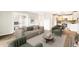 Stylish living room with modern furnishings, hardwood floors, and an open floor plan at 725 S Alton Way # 9C, Denver, CO 80247