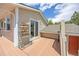 Wooden deck featuring decorative planter shelves, sliding glass door and a charming outdoor space at 1245 Ceres Dr, Lafayette, CO 80026