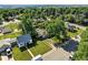 Birds-eye view of property showcasing mature trees, well-maintained lawn, and quiet residential street at 4315 S Elati St, Englewood, CO 80110