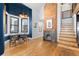 Charming dining area with bay window and hardwood floors at 3260 Curtis St, Denver, CO 80205