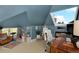 Cozy attic office space with a skylight, desk area, and comfortable seating for a bright work environment at 747 N Downing St, Denver, CO 80218