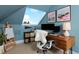 Bright attic office space with a skylight, desk area, and comfortable seating for a bright work environment at 747 N Downing St, Denver, CO 80218