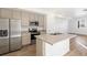 Modern kitchen with stainless steel appliances and island at 23527 E 5Th Pl, Aurora, CO 80018