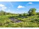 Scenic view of a green field with a rocky stream and distant trees against a blue sky at 919 Russell St, Golden, CO 80401