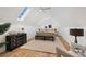 Bright primary bedroom with vaulted ceilings, skylights, and a neutral color palette for a tranquil retreat at 69 W Cedar Ave, Denver, CO 80223