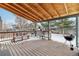 Spacious deck with seating area and backyard view at 8478 Prairie Clover Way, Parker, CO 80134