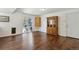 Dining area with hardwood floors and access to deck at 8478 Prairie Clover Way, Parker, CO 80134