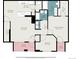 Detailed floor plan showing layout of rooms including kitchen, living room, and bedrooms at 452 Black Feather Loop # 606, Castle Rock, CO 80104