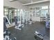 Well-equipped gym with free weights, machines, mirrored wall, and ceiling fan for residents' fitness and wellness at 452 Black Feather Loop # 606, Castle Rock, CO 80104