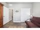 The spare bedroom has neutral colors and a futon for extra seating at 11884 Barrentine Loop, Parker, CO 80138