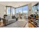 Bright living room with large windows, plush rug, and comfortable seating, offering city views at 4200 W 17Th Ave # 611, Denver, CO 80204