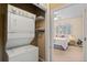 Conveniently located, the laundry closet features a stacked washer and dryer for efficient use of space at 2662 S Cathay Way # 112, Aurora, CO 80013