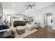 Spacious living room with an open layout and plenty of seating options perfect for a Gathering to enjoy at 156 Chapel Hill Cir, Brighton, CO 80601