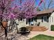 Exterior of home and patio with a dining set and a blooming tree, highlighting the outdoor living space at 1250 S Josephine St, Denver, CO 80210