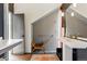 Modern bathroom with unique lighting, stylish sink, and tiled floors at 182 Ridge Rd, Boulder, CO 80303