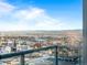 Balcony with a great scenic view of the city, mountains and the blue sky at 891 14Th St # 3510, Denver, CO 80202
