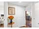 Hallway view showcasing flowers and closet space at 1200 N Humboldt St # 1003, Denver, CO 80218