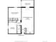 Detailed floor plan showcasing the layout of the apartment including room dimensions at 7020 E Girard Ave # 209, Denver, CO 80224