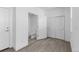 The bright bathroom is next to a bedroom and boasts modern fixtures, sleek lines, and a minimalist design at 14261 Currant St, Broomfield, CO 80020