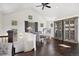 Bright loft space with vaulted ceilings, hardwood floors, and lots of windows at 26806 Evergreen Springs Rd, Evergreen, CO 80439