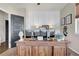 Close-up of the wood desk and decor in the home office at 20727 Park Hollow Dr, Parker, CO 80138