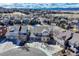 Aerial view of home showcasing the community's landscape and neighborhood layout at 4688 Cedar Glen Pl, Castle Rock, CO 80109