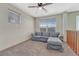 Cozy bonus room with neutral carpet, a comfy couch, and plenty of natural light at 4688 Cedar Glen Pl, Castle Rock, CO 80109