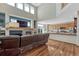 Open-concept kitchen featuring granite countertops and stainless steel appliances at 4688 Cedar Glen Pl, Castle Rock, CO 80109