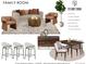 Staged Gathering room showcases sofa, chairs, coffee table, and dining set at 2980 E 135Th Dr, Thornton, CO 80241