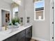 Bright bathroom featuring double sinks with modern fixtures and great natural lighting at 6244 N Lisbon St, Aurora, CO 80019