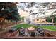 Large backyard features a fire pit and deck, perfect for entertaining at 16658 Black Oak Ct, Parker, CO 80134